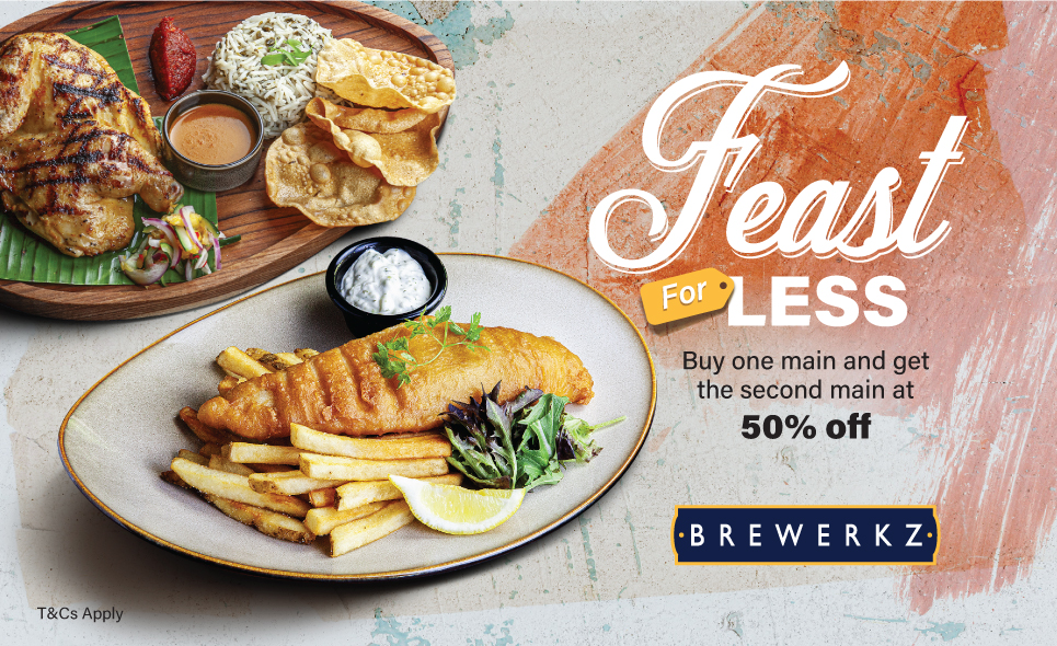 [Brewerkz] 50% OFF 2nd Mains